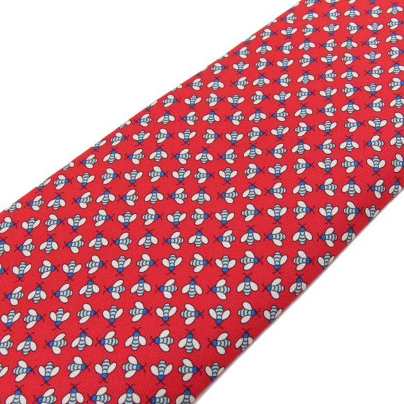 Hermes bee pattern tie silk men's HERMES - Picture 3 of 9